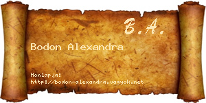 Bodon Alexandra névjegykártya